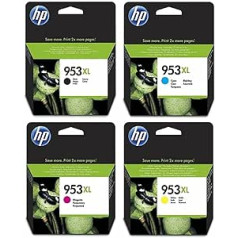 HP 953XL Original Ink Cartridges - Black, Cyan, Magenta, Yellow