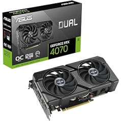 ASUS Dual GeForce RTX 4070 EVO OC Edition 12GB GDDR6X žaidimų vaizdo plokštė (Nvidia GeForce RTX4070 DLSS 3, PCIe 4.0, 1x HDMI 2.1a, 3X DisplayPort 1.4a, DUAL-RTX4070-EVO122)