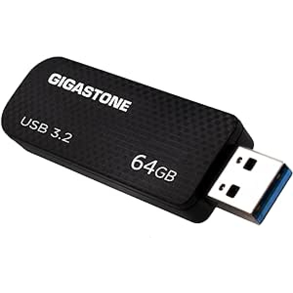 Gigastone Professional sērijas USB 3.0 liela ātruma Kappenlosem Stick, melns 64 GB