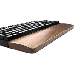 Walnut Wood Keyboard Wrist Rest Vaydeer Ergonomic Gaming Desk Wrist Rest Support for 87 Keys for Computer, Laptop, Easy Typing Pain Relief, Durable, Comfortable, 36 cm