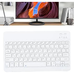 CCYLEZ 10 Inch Ultra Thin Wireless Arabic Keyboard, Portable Wireless Computer Keyboard, Bluetooth Keyboard for Android/OS X/Windows, Keyboard for Office