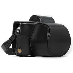 MegaGear MG993 Olympus OM-D E-M10 Mark II, E-M10 (14-42 mm) Ever Ready Leather Camera Case with Strap Black