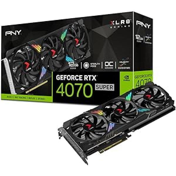 PNY GeForce™ RTX 4070 SUPER™ 12GB XLR8 Gaming Verto™ Epic-X RGB™ Overclocked Triple Fan DLSS 3