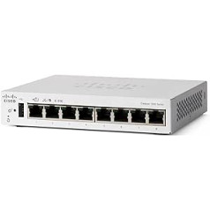 Cisco Catalyst 1200-8T-D viedais slēdzis, 8 portu GE, EXT. PS, galddators, ierobežota mūža aizsardzība (C1200-8T-D)