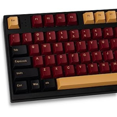 Sarkano samuraju taustiņu komplekts, 164 taustiņu komplekts PBT Doubleshot taustiņu vāciņi Cherry profila pielāgoti tastatūras taustiņi Cherry MX mehāniskajām tastatūrām