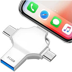 Aleis USB zibatmiņas karte 512 GB — 4 in1 Metāla zibatmiņas karte liela ātruma USB 3.0 USB zibatmiņas zibatmiņas zibatmiņas zibatmiņas zibatmiņas ārējais paplašinājums 512 GB viedtālrunim OTG Android klēpjdatoram