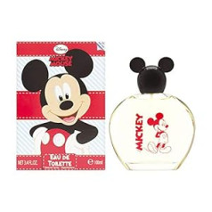 Disney Mickey & Minnie Disney Mickey Mouse tualetes ūdens 100 ml — dabīgs aerosols skaistā stikla pudelē ar Mikipeles bumbiņas aizdari, iepakojumā 1 (100 ml)