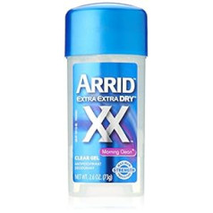 Arrid Extra Dry Antiperspirant and Dezodorant Clear Gel Morning Clean 2,6 Oz. (3 vnt. pakuotė), pateikė Arrid