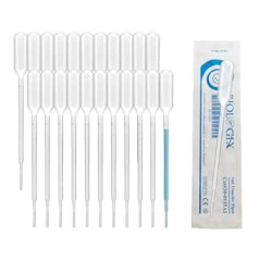 CryoKing 500 Stück 1ml Transferpipetten aus Kunststoff, Pipette Dropper Messpipette Pipette Einwegpipetten für Wissenschaftliche Labor Klassenzimmer Experiment, Einzeln verpackt