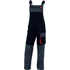 Deltaplus DMSALNRGT D-Mach Arbeitslatzhose Aus Polyester Baumwolle, Schwarz-Rot, Größe L