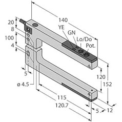 3074985 — SLM120B6, optiskais sensors Gabellichtschranke