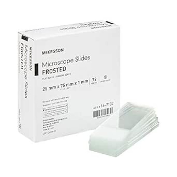 McKesson Objektträger, mattiert, geschliffene Kanten, 25 x 7 x 1 mm, 1440 Stück