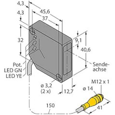 3046289 — PD45VP6C100Q, optisko sensoru lāzers-Winkellichttaster