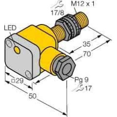 Turck NI5-P12SK-Y1X tuvuma slēdzis induktīvais tuvuma slēdzis 4047101091748