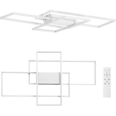 Modernus LED lubinis šviestuvas su nuotolinio valdymo pulteliu – 3 stačiakampiai