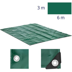 Brezento apsauginė danga su PVC ąselėmis 650 g/m2 600 x 300 cm