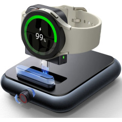 Bezvadu lādētājs Samsung Galaxy Watch USB-C viedpulkstenim, melns