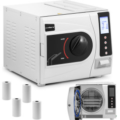 Spiediena tvaika autoklāvs instrumentu sterilizācijai, 6 programmas, B klases LCD printeris, 18 l