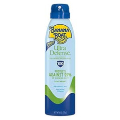 Banana Boat Sunscreen Ultra Defense MAX Skin Protect Ultra Mist plataus spektro saulės priežiūros purškalas nuo saulės – SPF 100, 6 uncijos