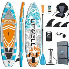 'UPWELL 11'6''/11'2''/11'/10'6'' Inflatable Stand Up Paddle Board with SUP Accessories, Non-Slip Comfort Deck for Youth & Adults'