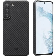 pitaka MagEZ Case 2 Magnetic Case for Samsung Galaxy S22 Plus 6.6 Inch Ultra Thin Aramid Fibre Durable and Scratch-Resistant Protective Case with Comfortable Feel [MagEZ Case 2] Black/Grey