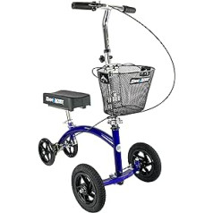 KneeRover Hybrid Knie-Walker Lenkbarer Beinwalker Knierollator, Orthopädischer Knie-Roller Verwendet Für Fuß-, Unterschenkel- oder Knöchelverletzungen, Ersatz für Krücken, Blau