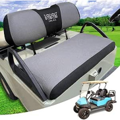 10L0L Golf Cart Seat Covers, Easy Installation with Two Tone Polyester Bench Protectors, Matching Accessories for Club Car DS Precedent and Yamaha