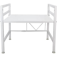 HUIJIN baltos spalvos, ištraukiama 40–64 cm metalinė mikrobangų krosnelė, daugiafunkcinė virtuvės buitinė lentyna, ryžių viryklės stovas, orkaitės laikymo lentyna ant stalo, prieskonių lentyna