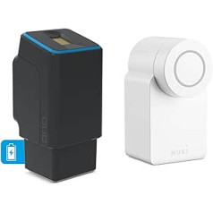 EKEY UNO 200284 pirkstu nospiedumu skeneris visām standarta durvīm pirkstu nospiedumu skeneris melns bezvadu, ieskaitot Nuki Smart Lock 3.0 baltu