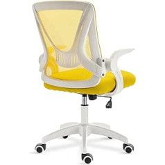 Blisswood biuro stalinė kėdė, ergonomiška tinklinė kėdė su 90° atverčiamu porankiu, pasukama kėdė su juosmens atrama, reguliuojamas aukštis, nugaros atrama 360° pasukimui, žaidimų kėdė