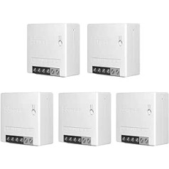 SONOFF Mini R2 viedais gaismas slēdzis, 5 dab., 2 virzienu WiFi inteliģentais, universāls DIY modulis automatizācijas risinājumiem inteliģentās mājas tehnoloģijās, 2,4 G WiFi, lietotņu vadība, Alexa atbalstīts