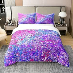 Abstracte Lila rosa Baumwolle Bettbezug Set King Size Soft Galaxy Tie Dye Bettwäsche Set Medžio Abstrakte Kunst Malerei Dekor Trösterbezug Set für Kinder Frauen Menner Modernes Bettwäsche-Set