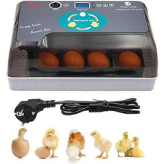 MUYIRTED inkubators pilnībā automātisks 12 olu vistas inkubators mazs inkubators paipalu putniem