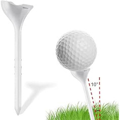 XIHIRCD 10 Grad Golf-Tees, Premium Golf Simulator Tees aus Kunststoff Professionelles Golf-Trainingsubehör Golf-Übungsgerät für Männer und Frauen (Weiß)