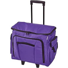 Онлайн-шитье Große Nähmaschinen-Trolley-Tasche auf Rollen aus Strapazierfähigem lila Stoff, 47 x 38 x 24 см, Birke 006105/P