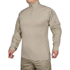 HARD LAND Taktiskais krekls kaujas krekls ar garām piedurknēm Slim Fit militārais krekls Taktiskās armijas āra kaujas krekls ar 1/4 rāvējslēdzēju