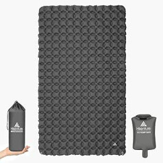 Hikenture Camping Sleeping Mat for 2 People (Double / Ultralight) – Inflatable Double Air Mattress, Small Pack Size with Pump Bag, Extra Ready Sleeping Mat 115 cm for Outdoor, Hiking, Trekking, Beach, Travel