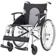 Bischoff & Bischoff Vida Transporta ratiņkrēsls ar 22 collu saķeres riepām, salokāms, ideāla izvēle ceļošanai un mobilitātei ceļā, tikai 11 kg