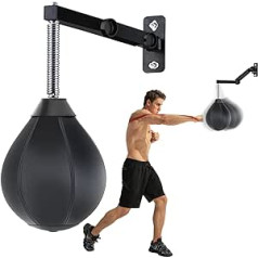 Boxing Punch Bag Wall Mount Adjustable Height Reflex Ball Speed Bag for Boxing for Adults Men Women Kids