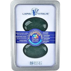 Lapis Vitalis Zenstones Aventurine Anti-Stress Massage Stones 6 x 4 x 2 cm for Massages Fascia Work and as a Support Stone Zen Stones in Elegant Metal Tin Includes Quick Start Guide