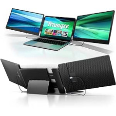 Teamgee portatīvais monitors, 14 collu klēpjdatora monitora paplašinājums, Plug and Play FHD displejs klēpjdatoram Mac, Wins, Android, Dex PC