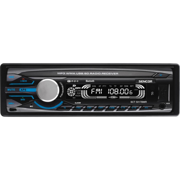 Radijas sct 5017bmr power 4x40w bluetooth su mikrofonu usb/sd/mmc, mp3,wma