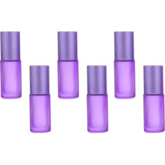 Minkissy Matēta stikla rullīšu pudeles 5ml ēterisko eļļu Roll On pudeles ēterisko eļļu smaržu pudeles konteiners Sky Blue, violeta, modes