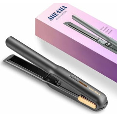 Aiie-Eiia Wireless Hair Straightener, Mini Hair Straightener and Curling Iron with USB-C Charging, Straightener without Cable, Quick Heating with 2 Adjustable Temperatures, Ideal for on the Go