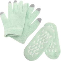 Minkissy 1 Satz Gel Handschuhe Fußmaske Für Trockene, Rissige Füße Feuchtigkeitsspendende Socken Feuchtigkeitsspendende Fußsocken Lotion Berührungsempfindlicher Bildschirm Federgarn