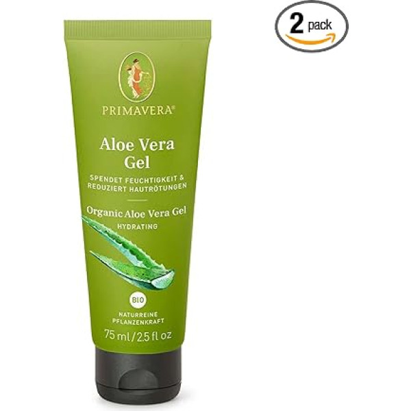 Primavera Aloe Vera Gel Organic 75 ml - dabīgs augu spēks - ar svaigu Aleo Vera sulu - pēc sauļošanās - neitrāls aromāts un krāsa - mitrinošs - nomierina, mazina ādas apsārtumu - vegāns