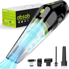 absob Беспроводной ручной пылесос, 3-в-1 аккумуляторный автомобильный пылесос со светодиодной подсветкой, влажная и сухая уборка с моющимися 2