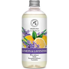 Telpu aromāta uzpilde Citronu lavanda 500 ml - uzpildes pudele ar dabisku, tīru ēterisko eļļu - intensīvs un ilgstošs citronu lavandas aromāts - dabīgs aromāts telpām/virtuvei - telpu gaisa atsvaidzinātājs