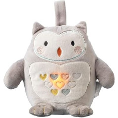 Tommee Tippee Grofriend Ollie the Owl Uzlādējams bērnu miega palīglīdzeklis, plīša mūzikas skapītis ar skaļu skaņu un balto troksni, CrySensor tehnoloģiju un nakts gaismu