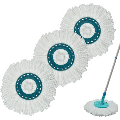 GFRED trīsdaļīgā mopē, mikrošķiedra, saderīga ar Leifheit Clean Twist Disc Mop sistēmām, rezerves mope, mikrošķiedra, ļoti labi uzsūcoša, piemērota visiem grīdas tipiem.